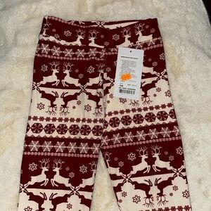 Christmas reindeer and snowflake leggings